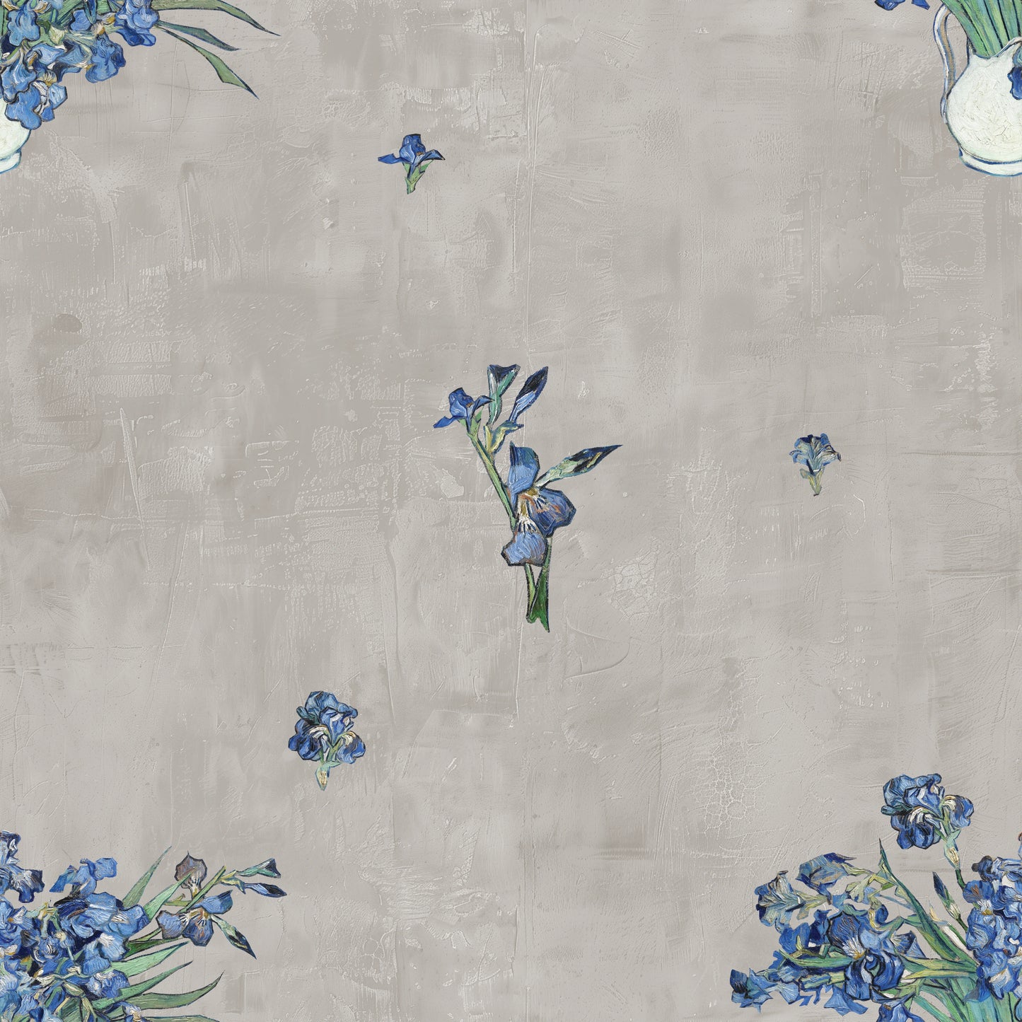 Van Gogh's Flowers Blue