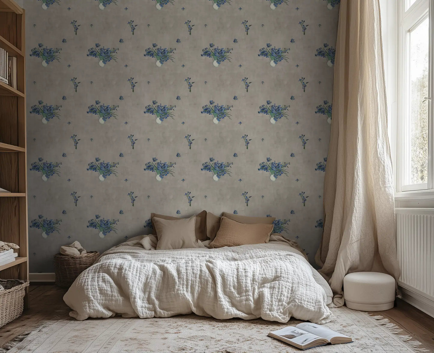 Van Gogh's Flowers Blue