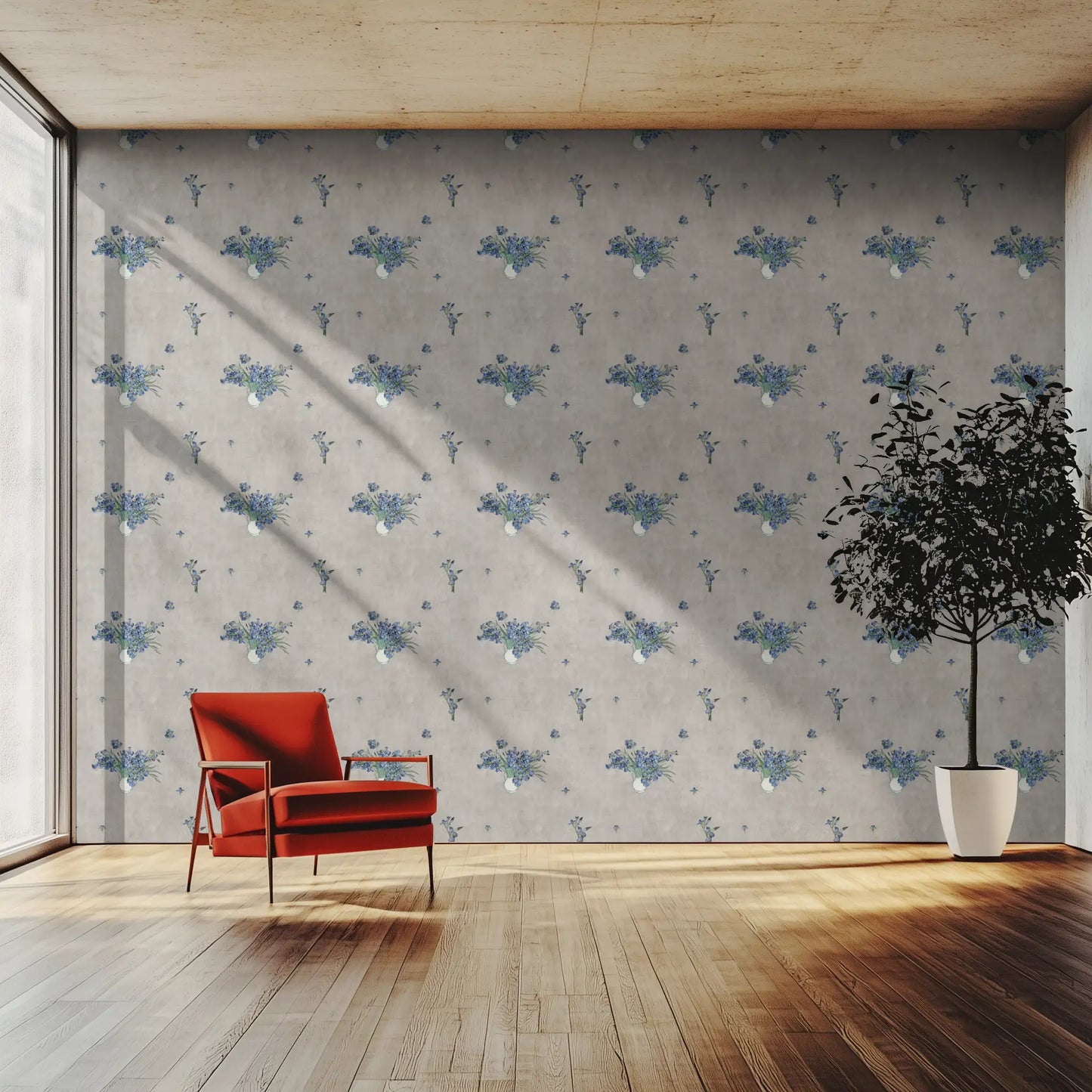 Van Gogh's Flowers Blue