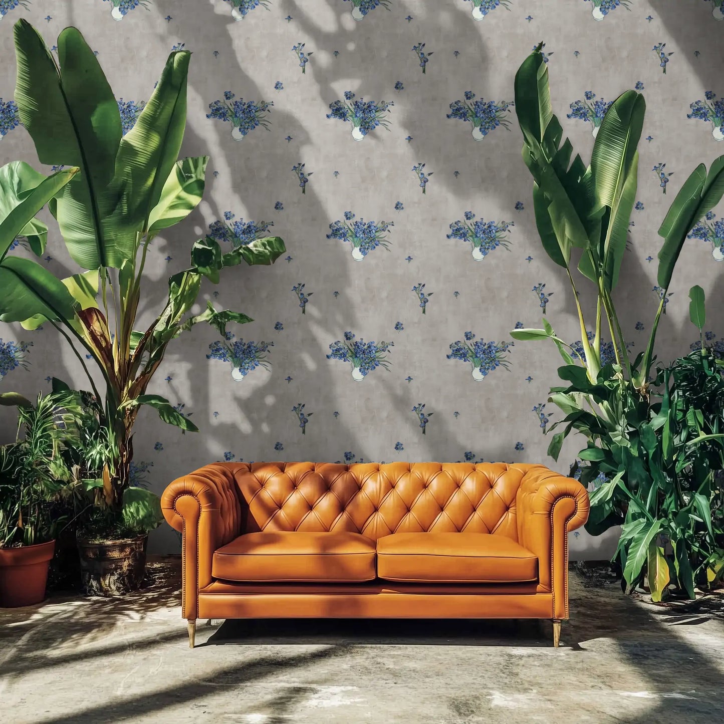 Van Gogh's Flowers Blue