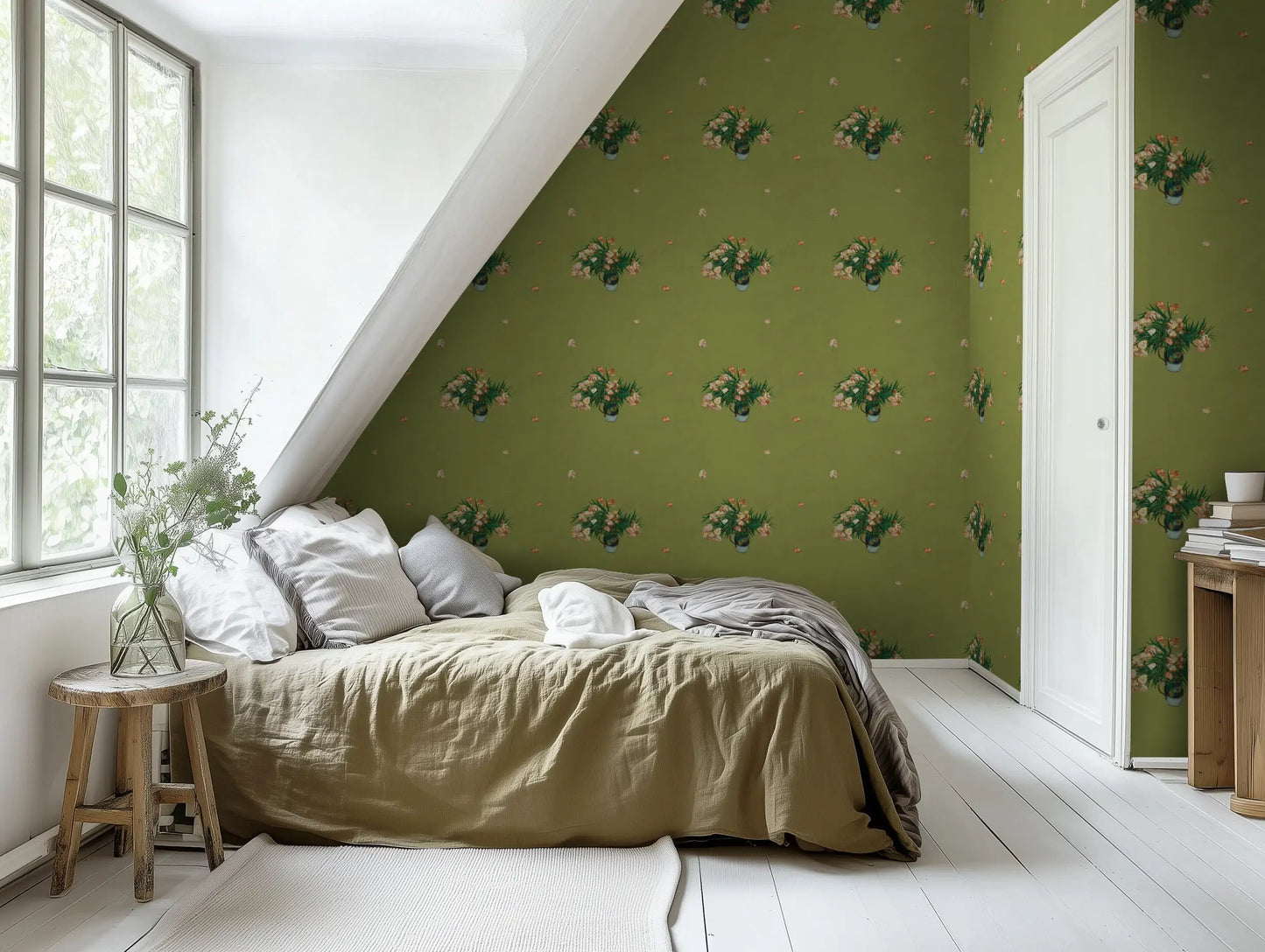 Van Gogh's Flowers Green