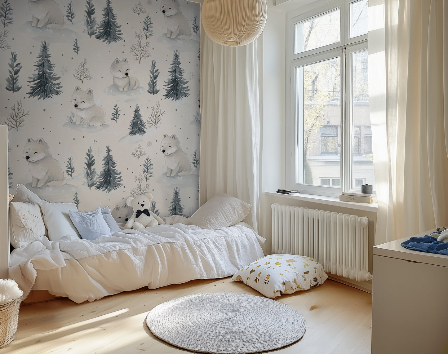 Baby Wolves in the Snow