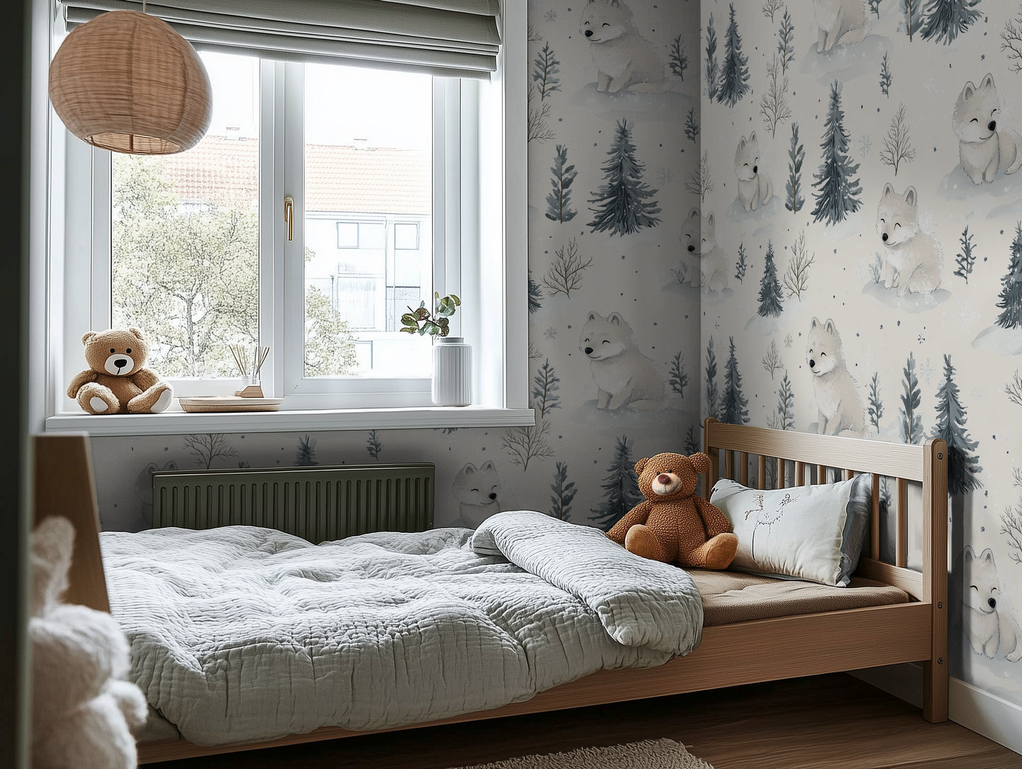 Baby Wolves in the Snow