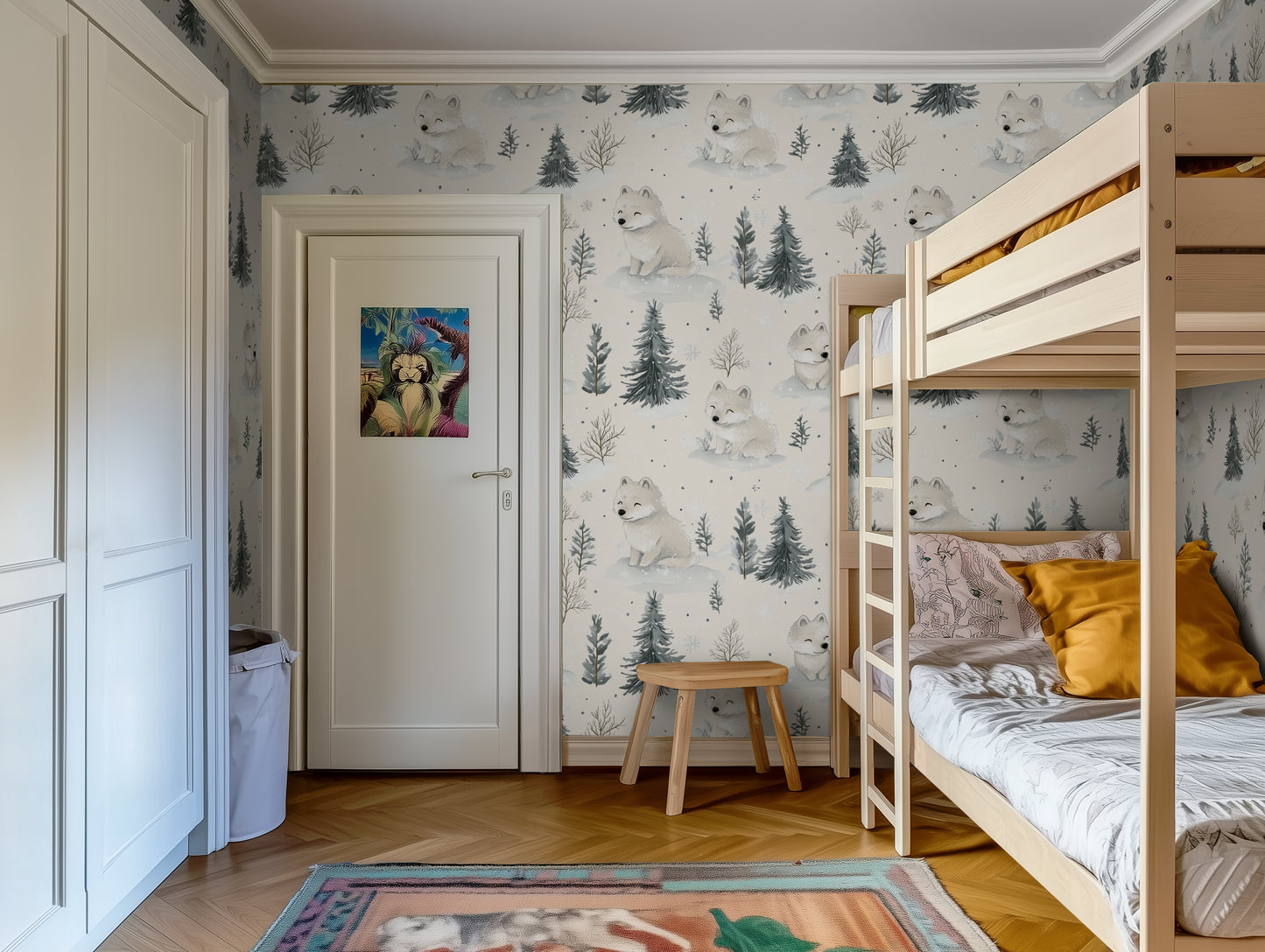 Baby Wolves in the Snow