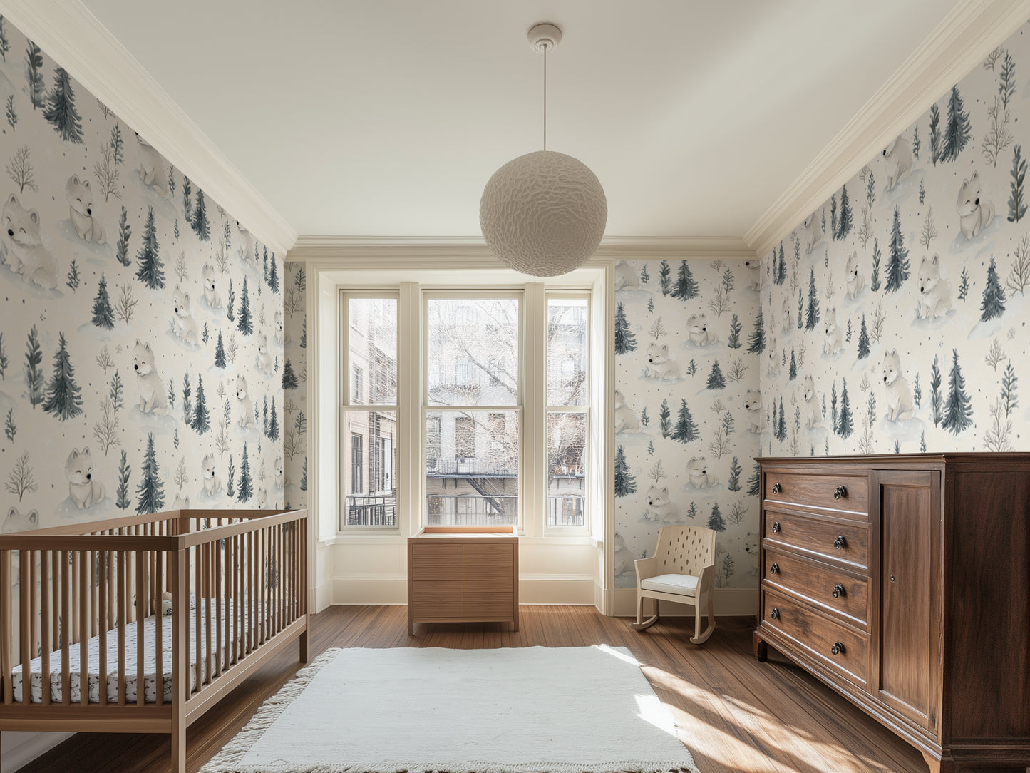 Baby Wolves in the Snow