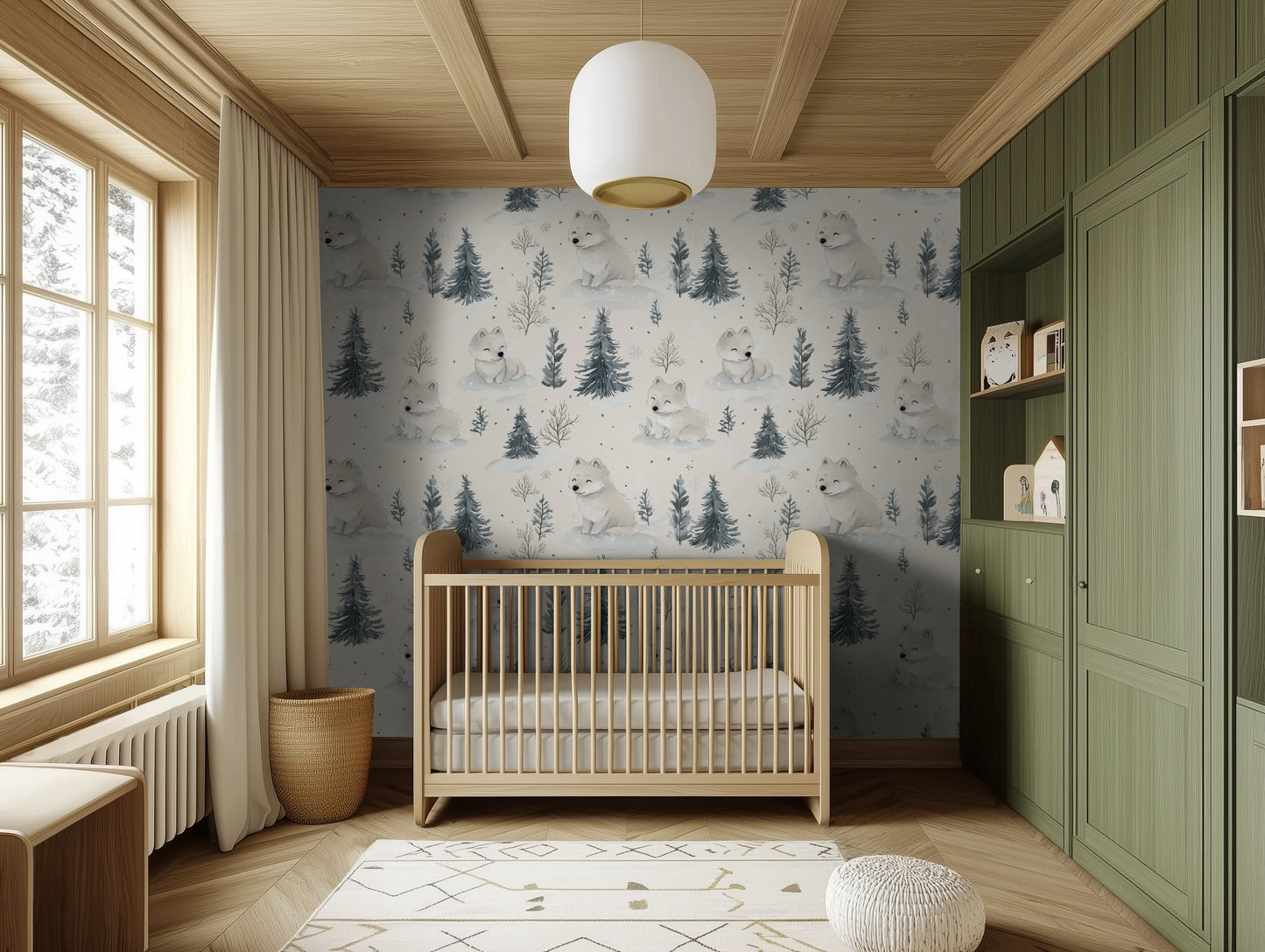 Baby Wolves in the Snow