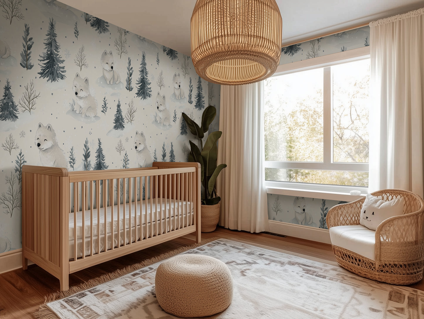 Baby Wolves in the Snow