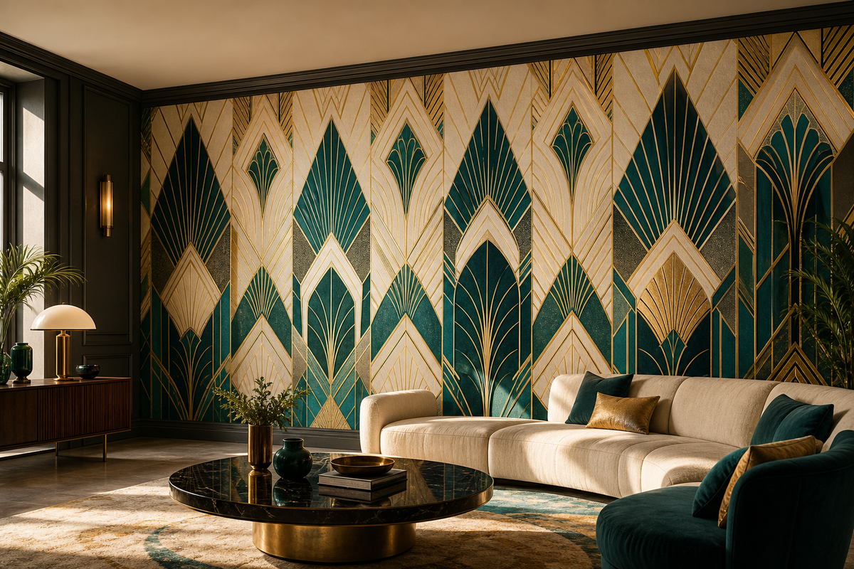 Geometric grandeur, printed to fit your exact wall