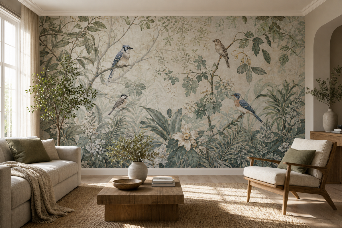 Murals that bring birds and botanicals to your walls