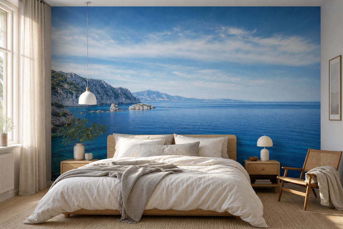 Blue walls, custom-fitted to the millimeter