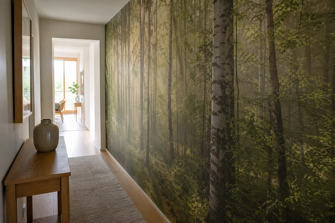 Every entryway deserves a wall mural this considered