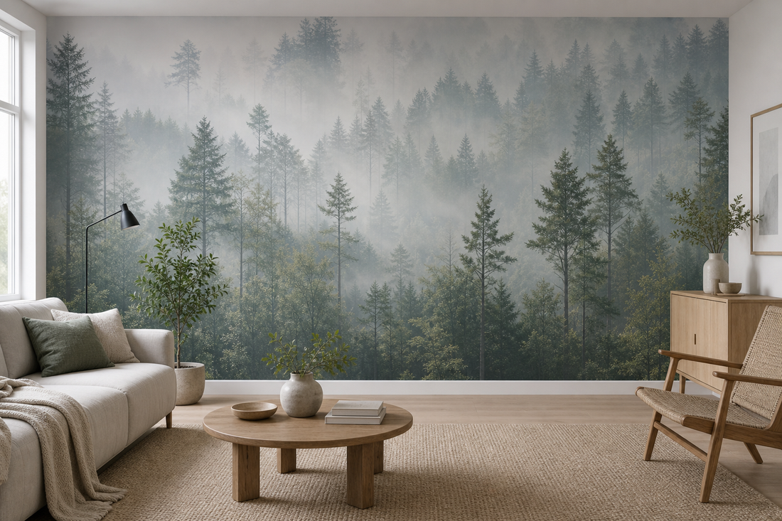 Forest wall mural wallpaper, fitted to every centimetre of your wall