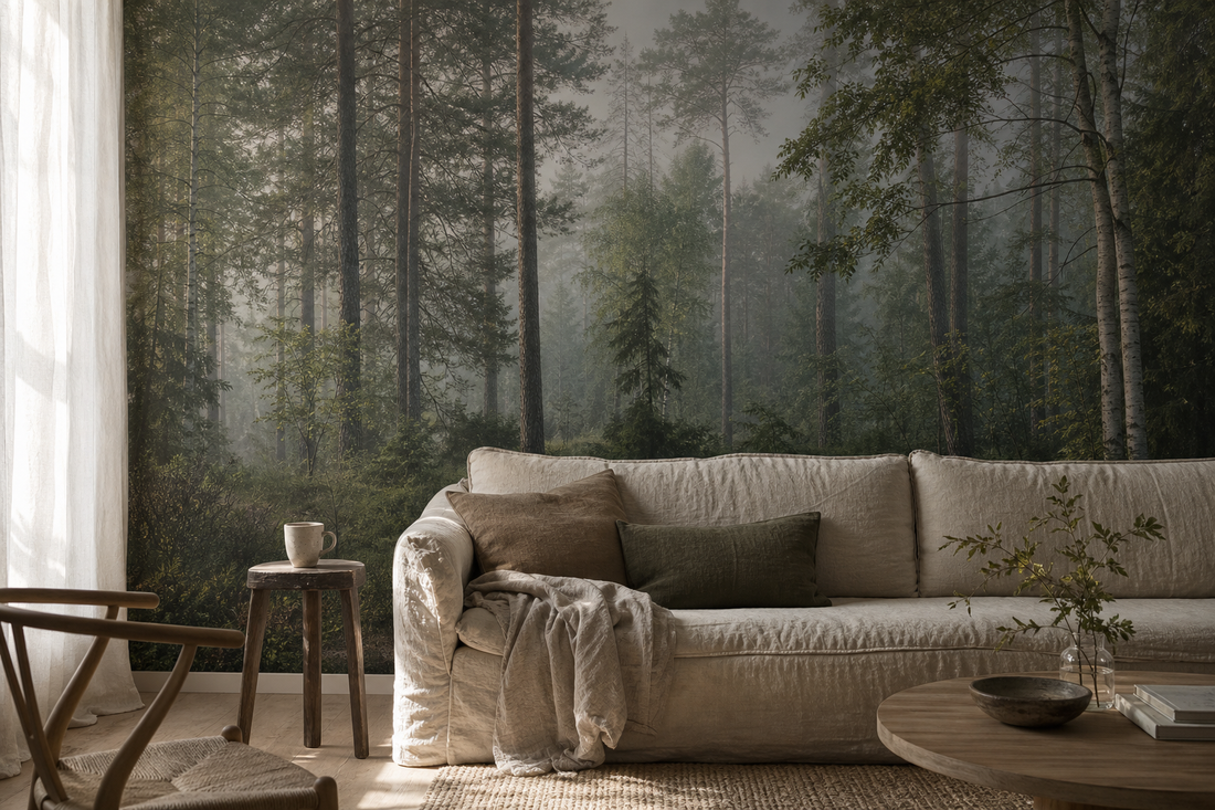 Greenery lovers: a whole forest, scaled to your wall