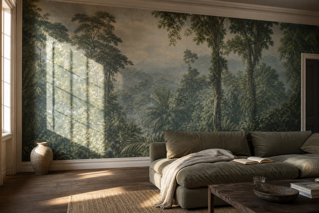 Room-scale murals sized to the wall you actually have