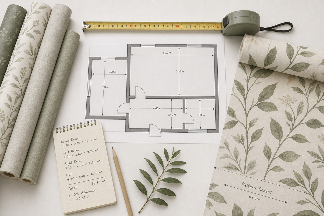 Calculate exactly how much wallpaper your walls need