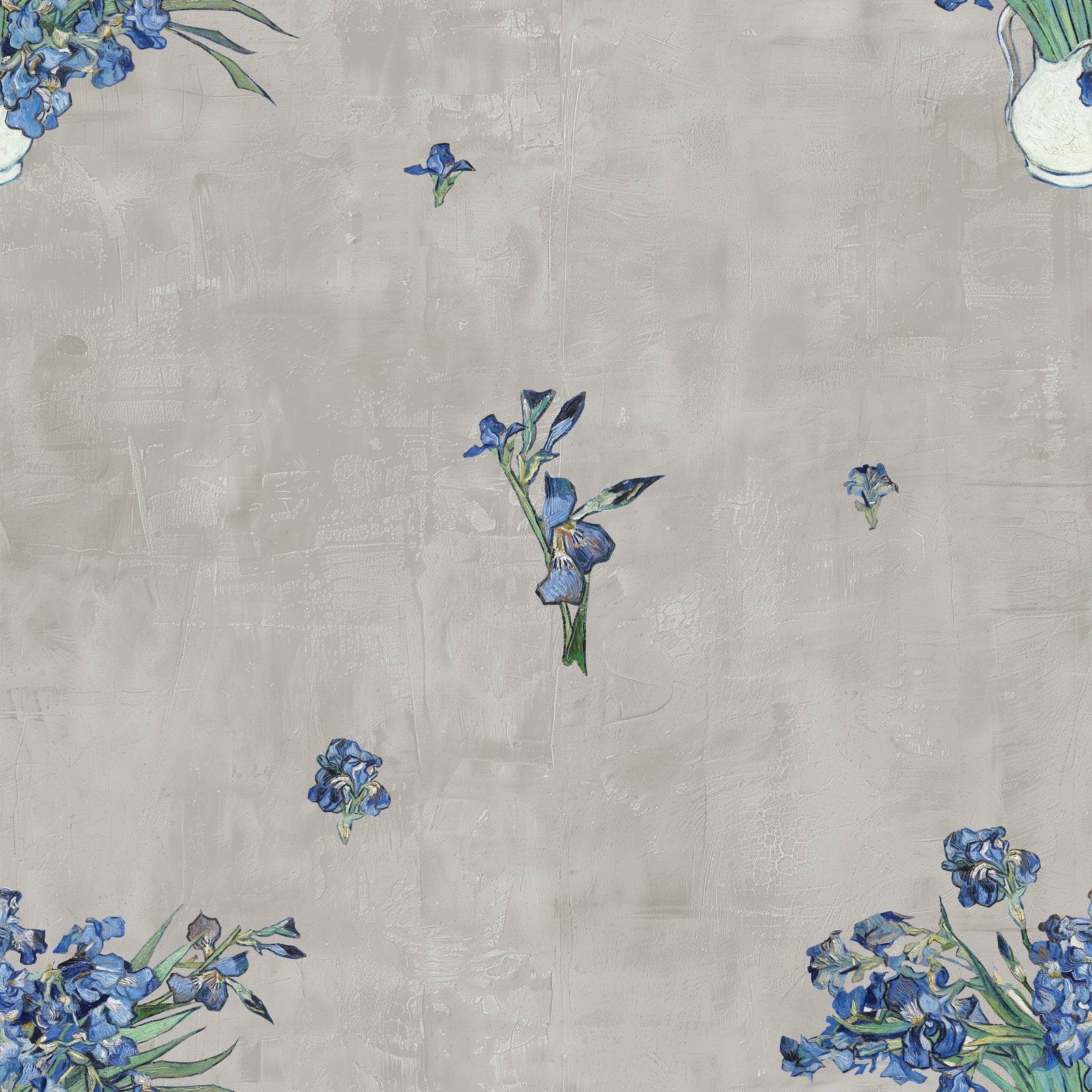 Van Gogh's Flowers Blue