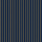 Striped wallpaper with navy blue and gold colors. 