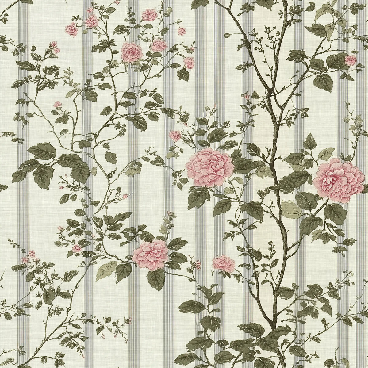 Floral wallpaper with roses.