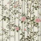 Floral wallpaper with roses.