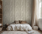 Stone texture wallpaper in a bedroom