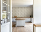 Stone texture wallpaper in a kitchen