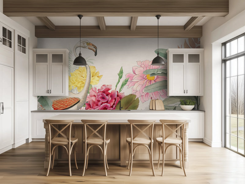 Jungle Wallpaper Mural Tropical Forest Kitchen