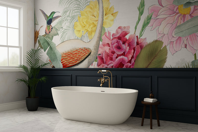 Jungle Wallpaper Mural Tropical Forest bathroom