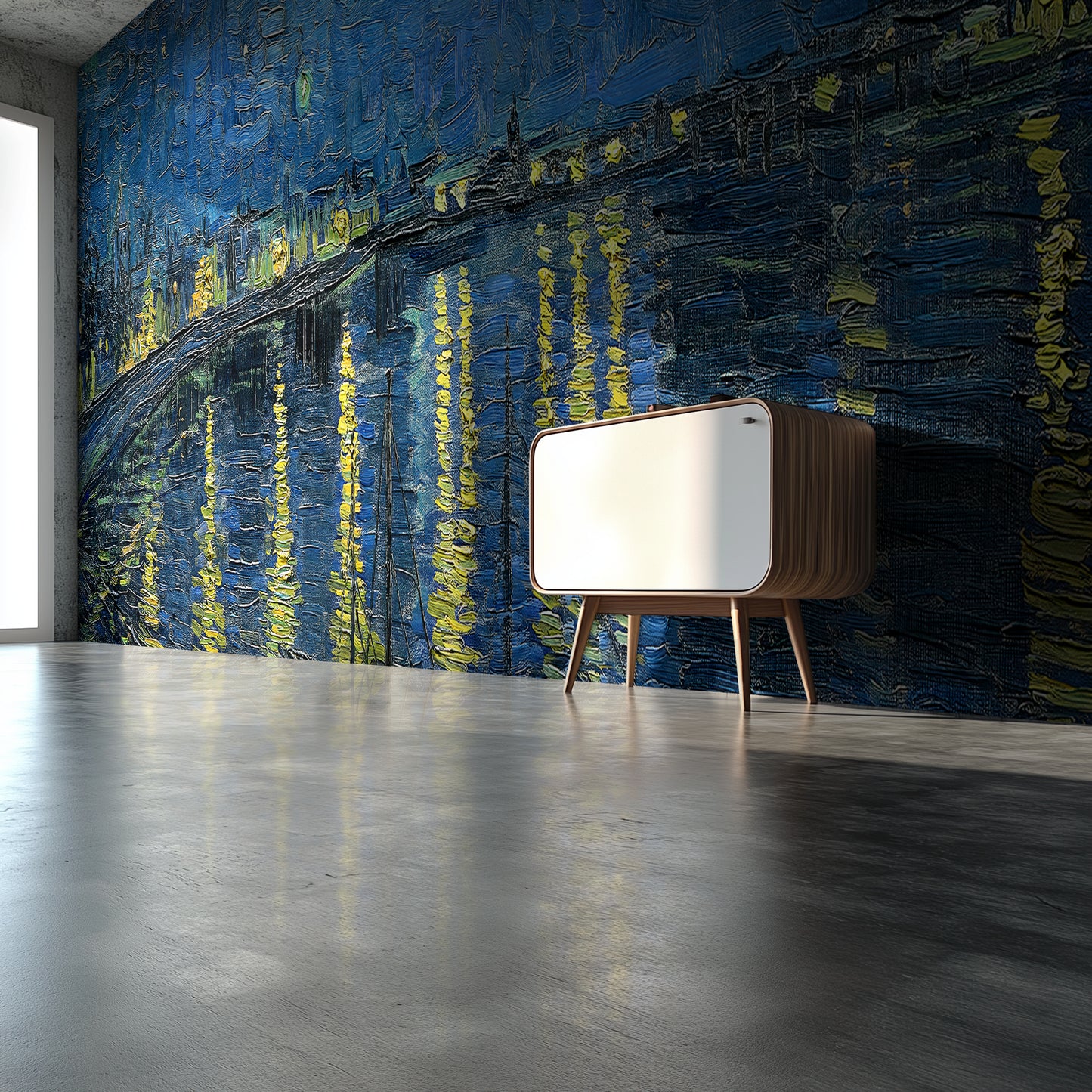 Starry Night Over the Rhône – Vincent van Gogh (1888) Art Wallpaper Mural