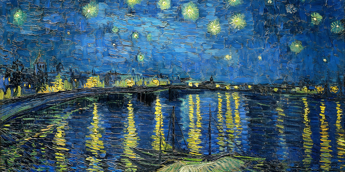 Starry Night Over the Rhône – Vincent van Gogh (1888) Art Wallpaper Mural