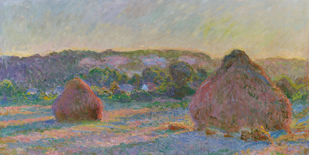 Wheatstacks (End of Summer) – Claude Monet (1890) Vintage Art Wallpaper
