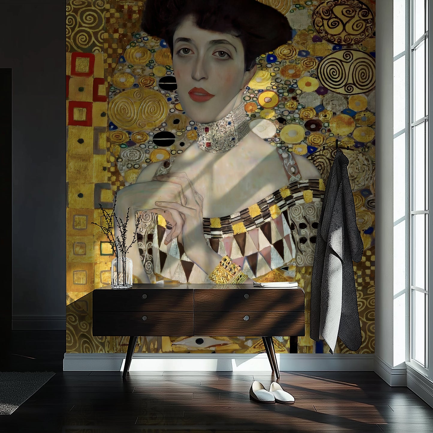 Portrait of Adele Bloch-Bauer I – Gustav Klimt (1907) | Art Mural Wallpaper