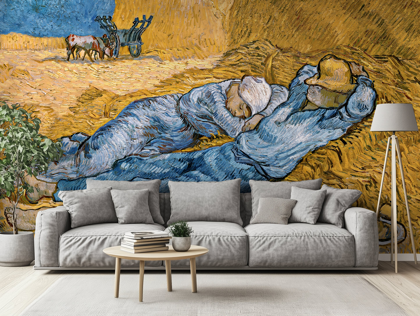 The Siesta – Vincent van Gogh (1890) | Art Wallpaper Mural