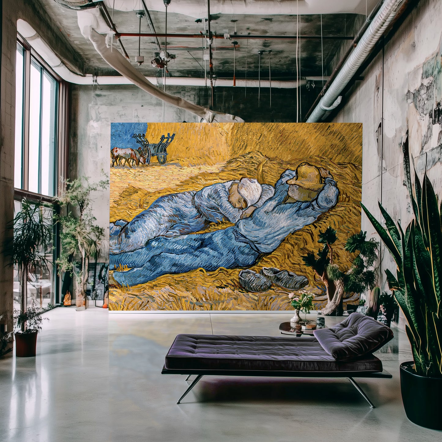 The Siesta – Vincent van Gogh (1890) | Art Wallpaper Mural