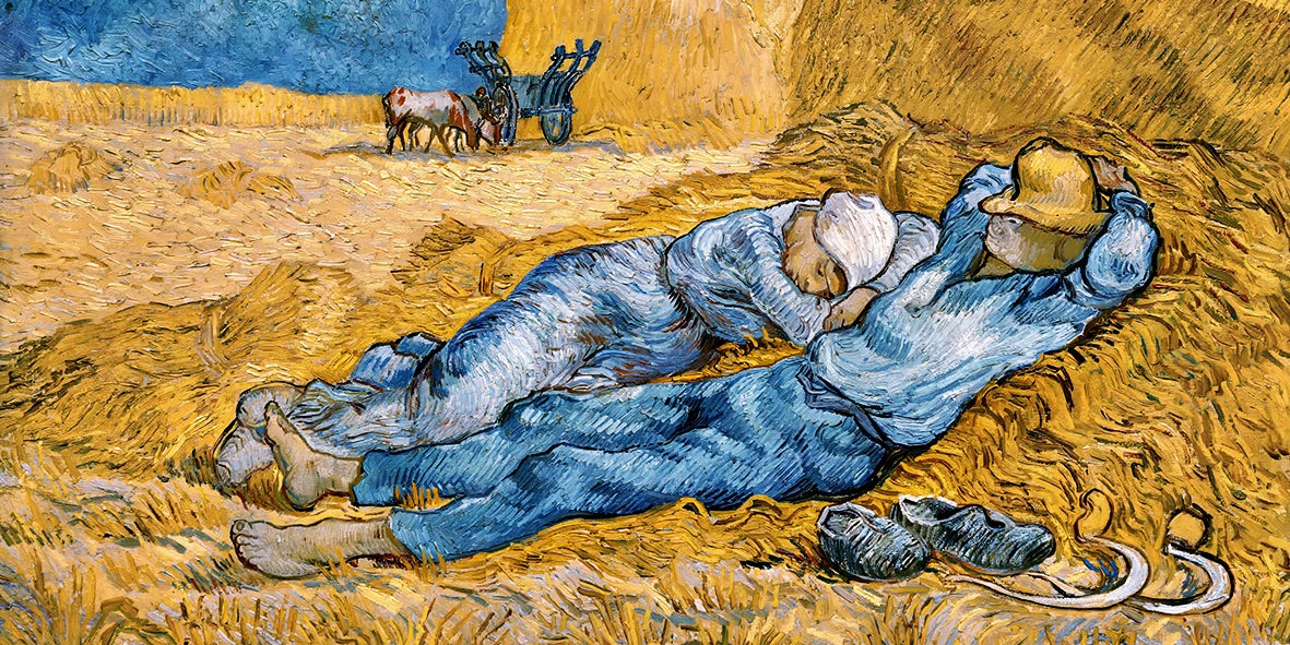 Wallpaper mural of Van Gogh's "The Siesta"