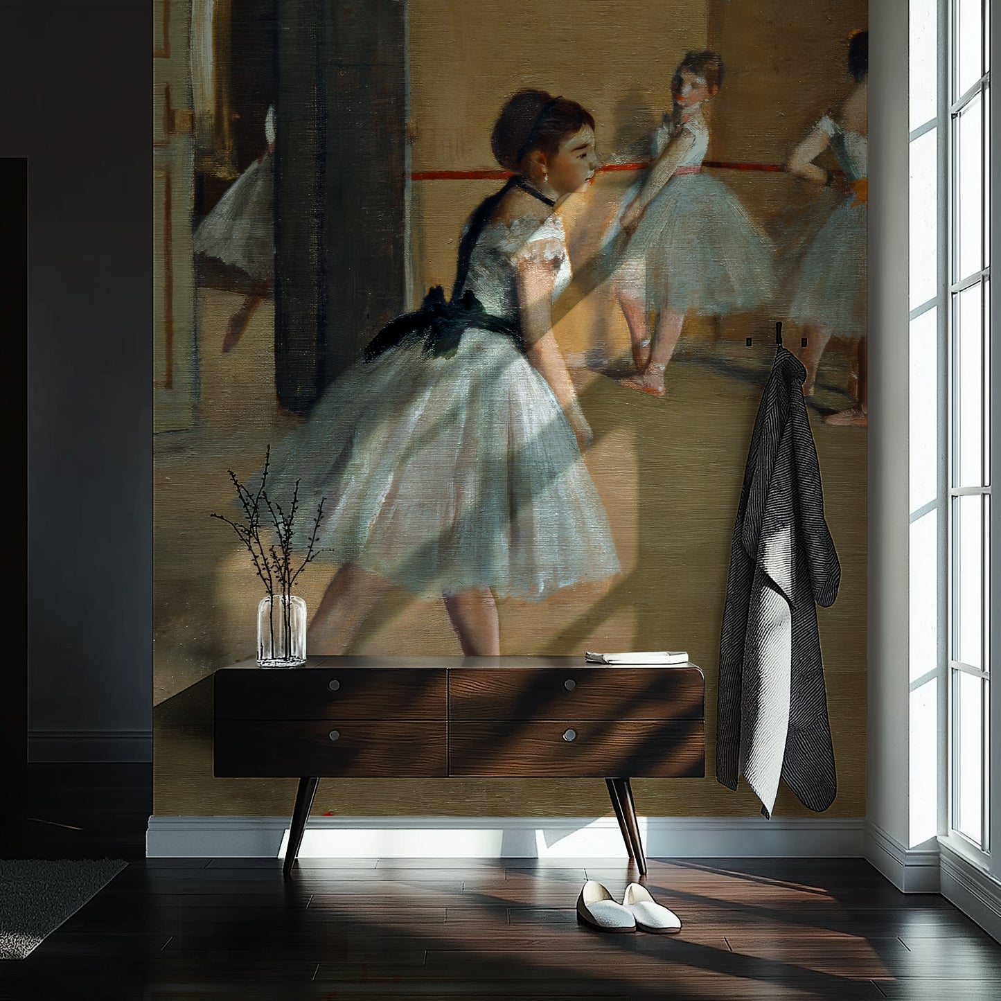 The Dance Foyer at the Opera on the rue Le Peletier – by Edgar Degas (1872)