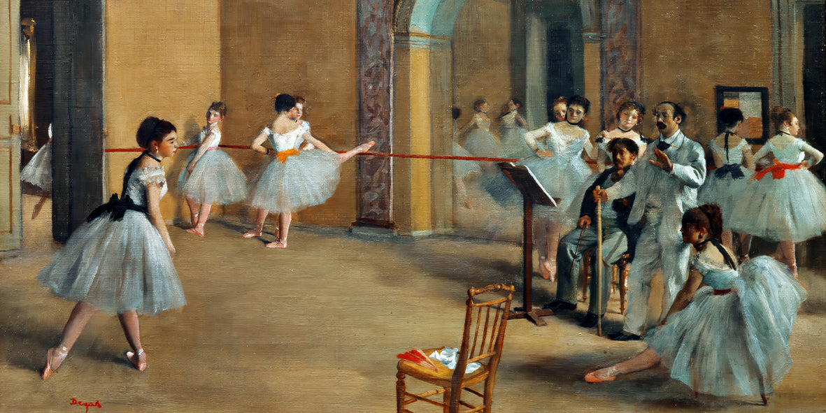The Dance Foyer at the Opera on the rue Le Peletier – by Edgar Degas (1872)