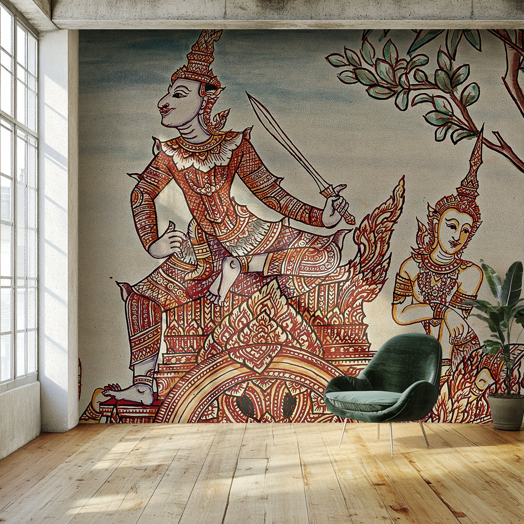 A Scene from the Ramakian (Ramayana) – Anonymous Thai Artist (c. 18th–19th century)
