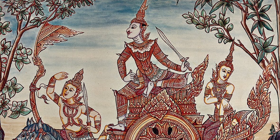 A Scene from the Ramakian (Ramayana) – Anonymous Thai Artist (c. 18th–19th century)