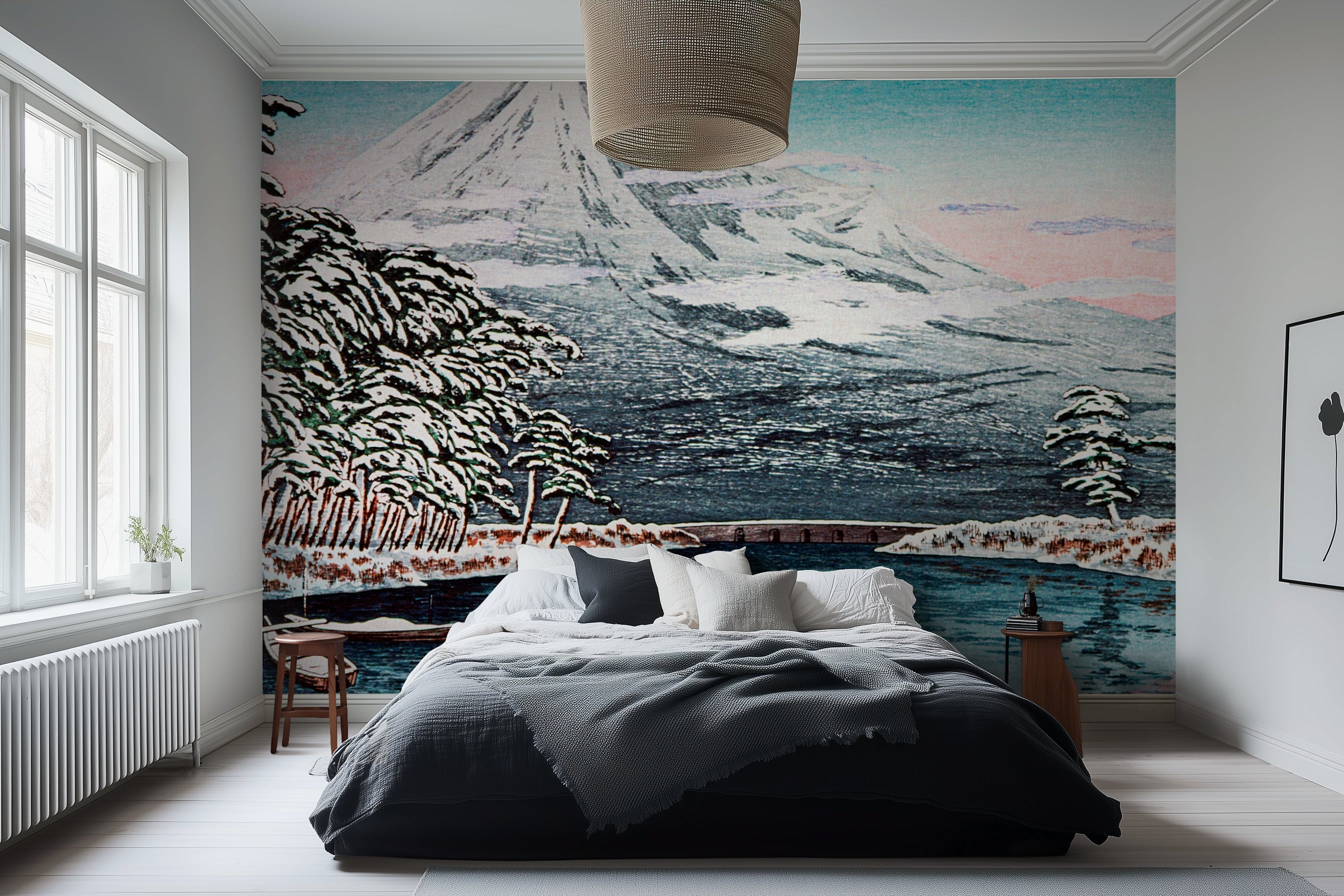 Mt. Fuji from Tagonoura – Hiroaki Takahashi (early 20th century) | Vintage Art Japanese Mural Wallpaper