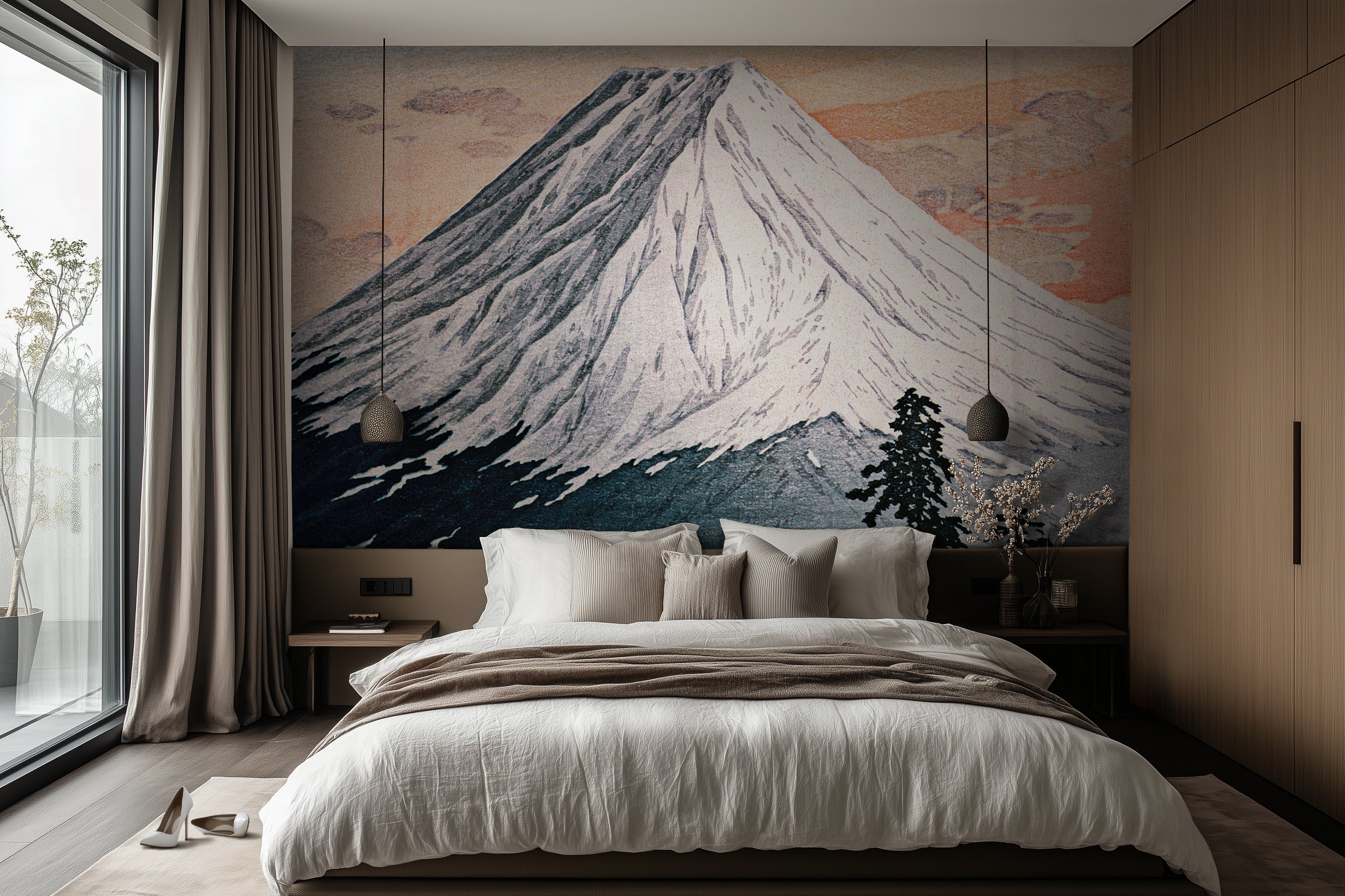 Katsuyama Neighborhood – Hiroaki Takahashi (early 20th century) | Vintage Japanese Art Wallpaper