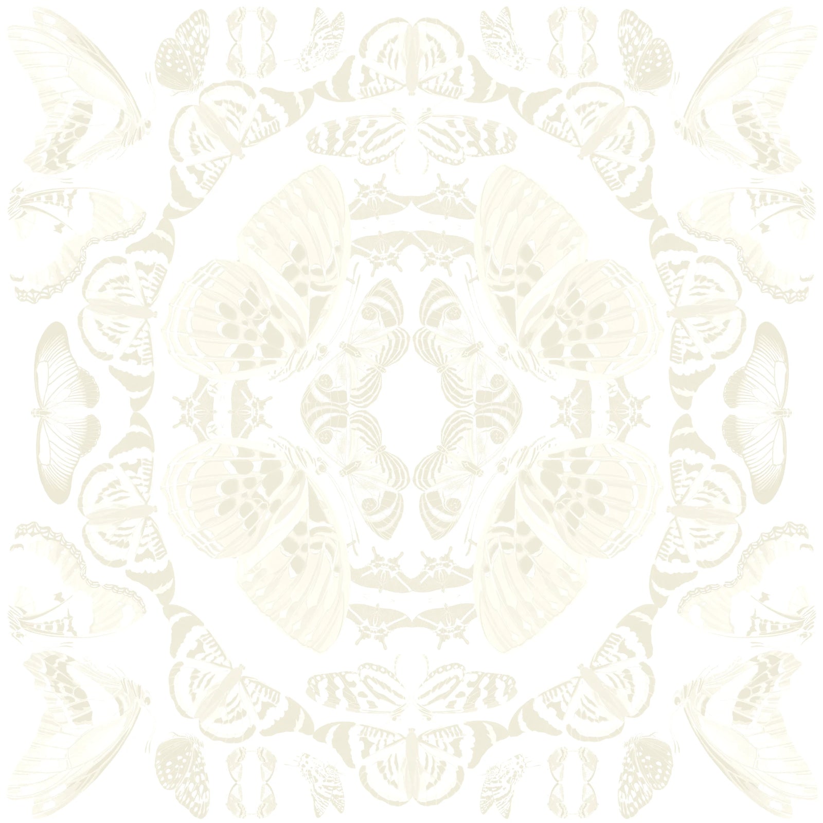 Beige butterfly wallpaper pattern.