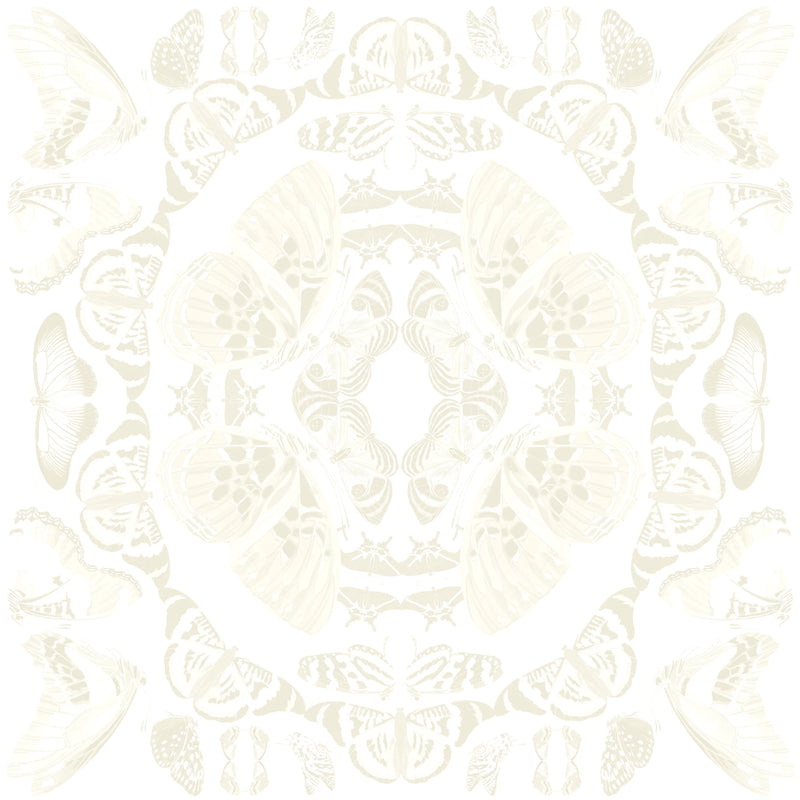Beige butterfly wallpaper pattern.
