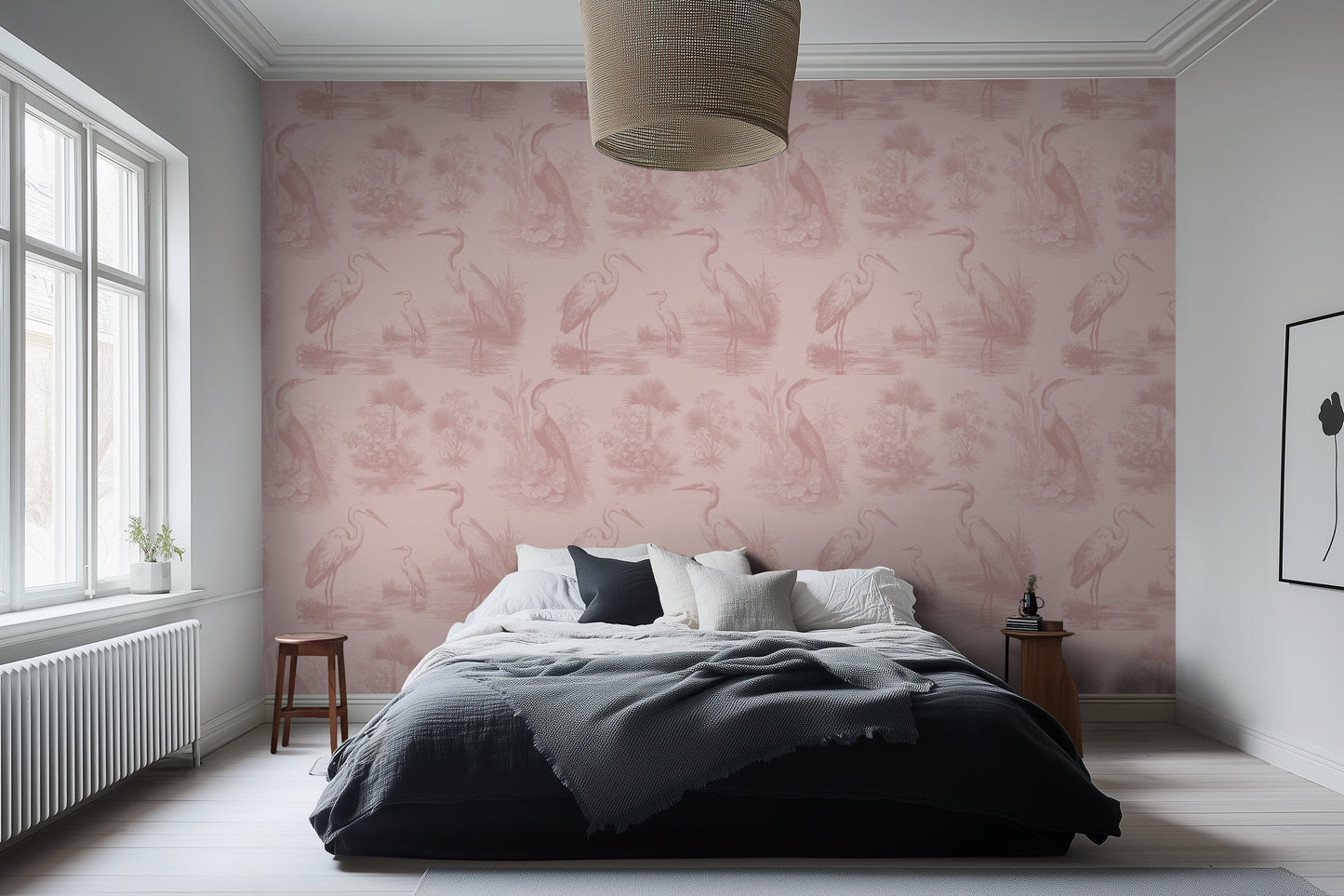 Morning Chorus - Rosewood on Soft Blush