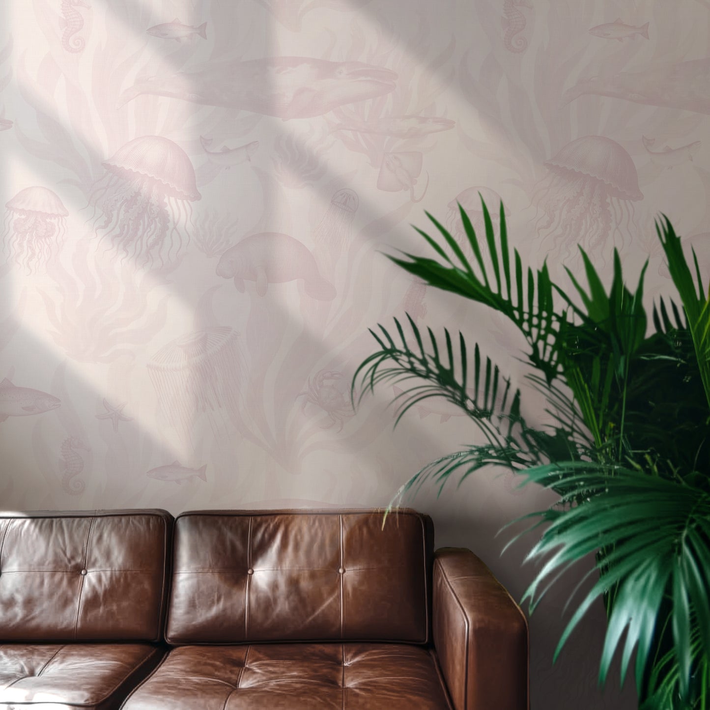 Tidepool Reverie - Dusty Rose on Shell White
