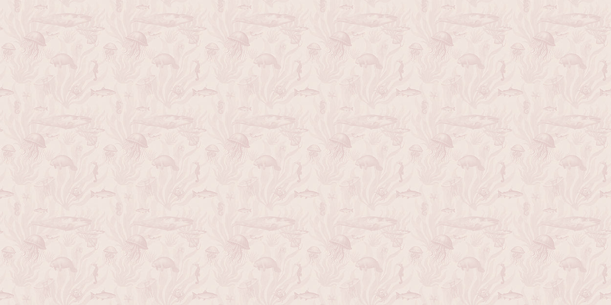 Tidepool Reverie - Dusty Rose on Shell White