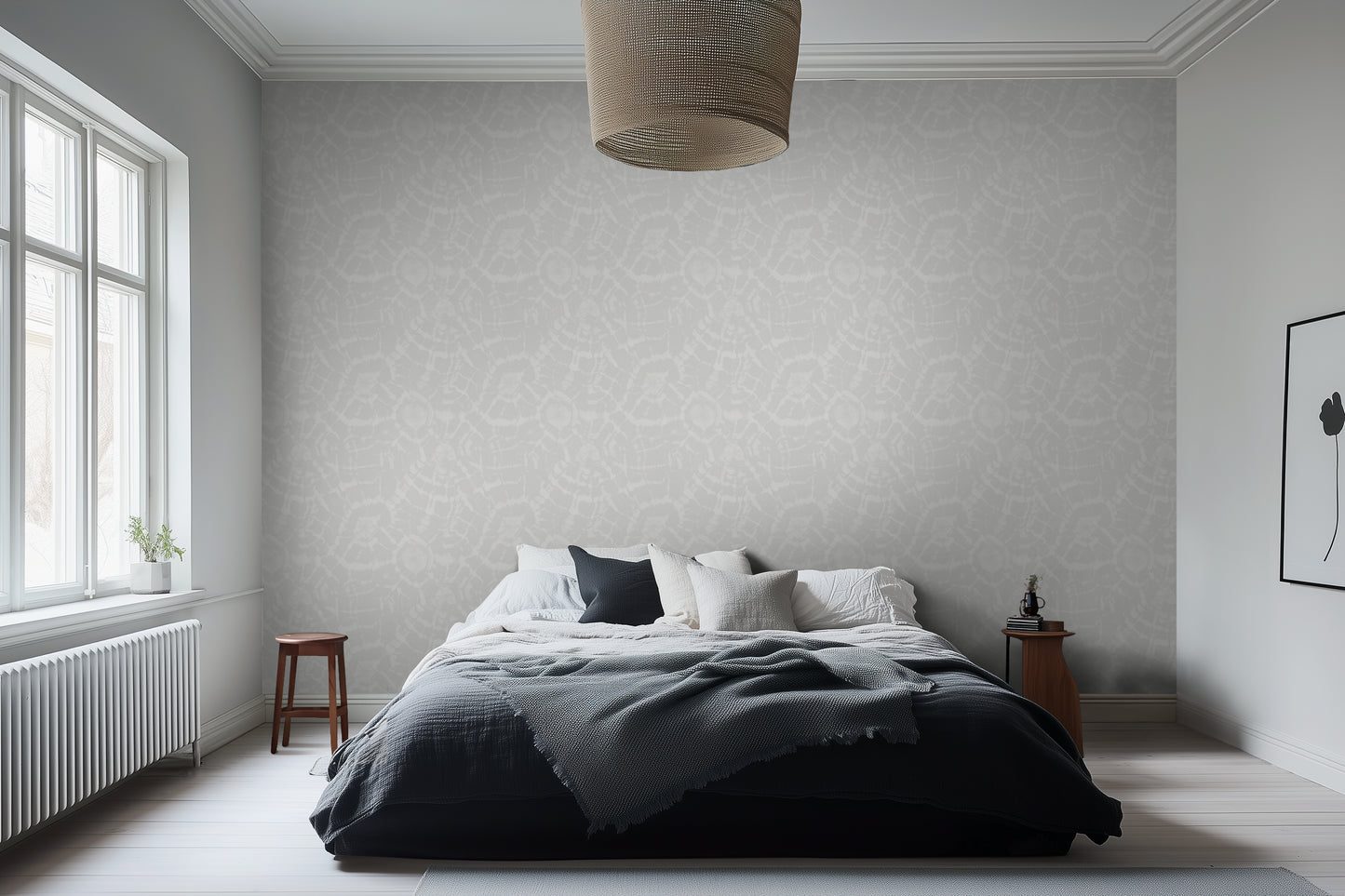 Tideback - White Lace on Soft Dove Grey