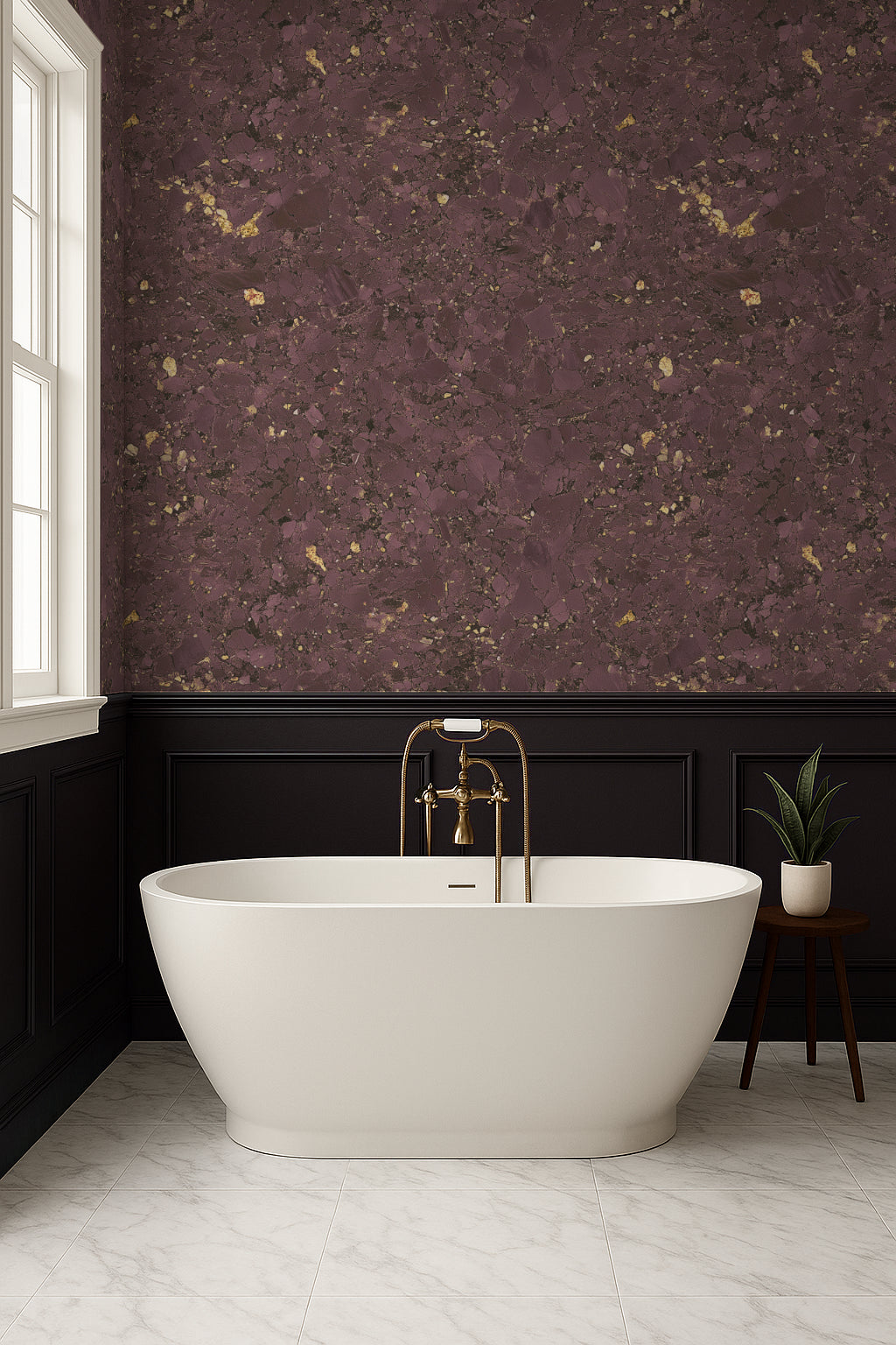 Mossbound Cork - Mulberry Stone with Gold Flecks