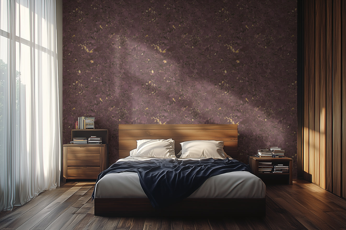Mossbound Cork - Mulberry Stone with Gold Flecks