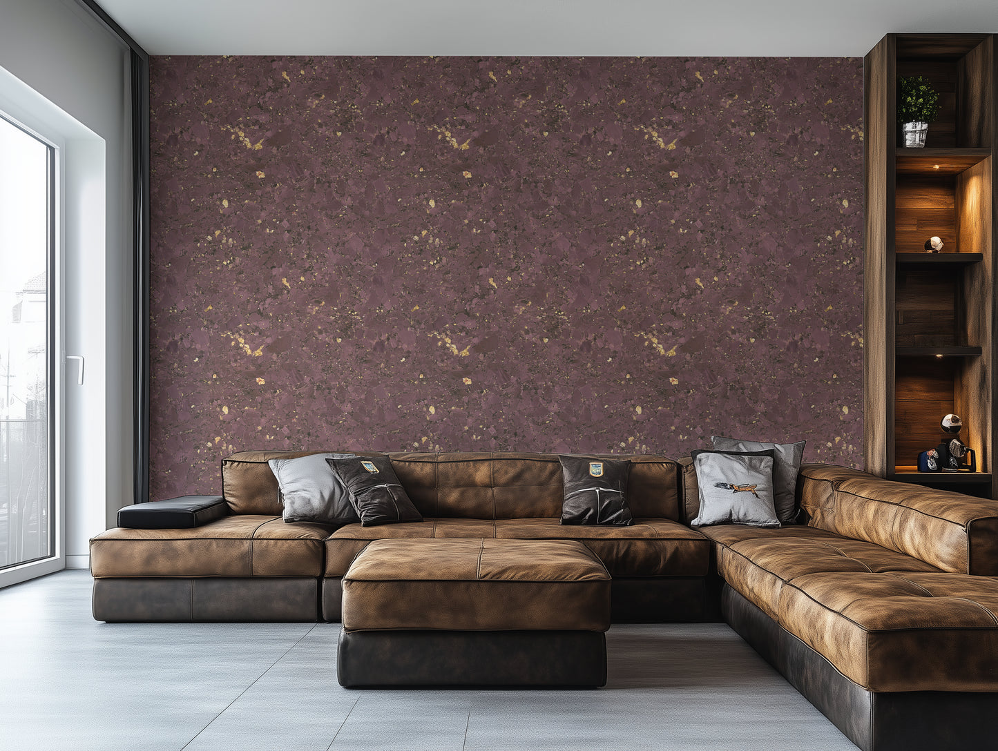 Mossbound Cork - Mulberry Stone with Gold Flecks