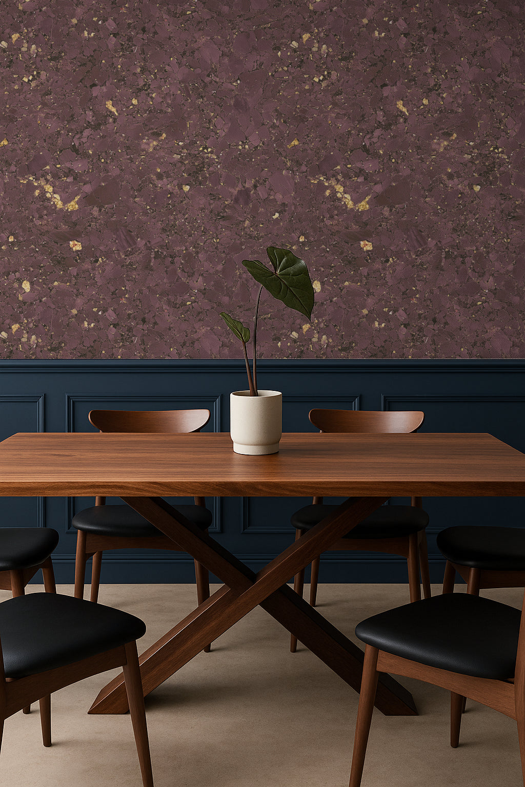 Mossbound Cork - Mulberry Stone with Gold Flecks